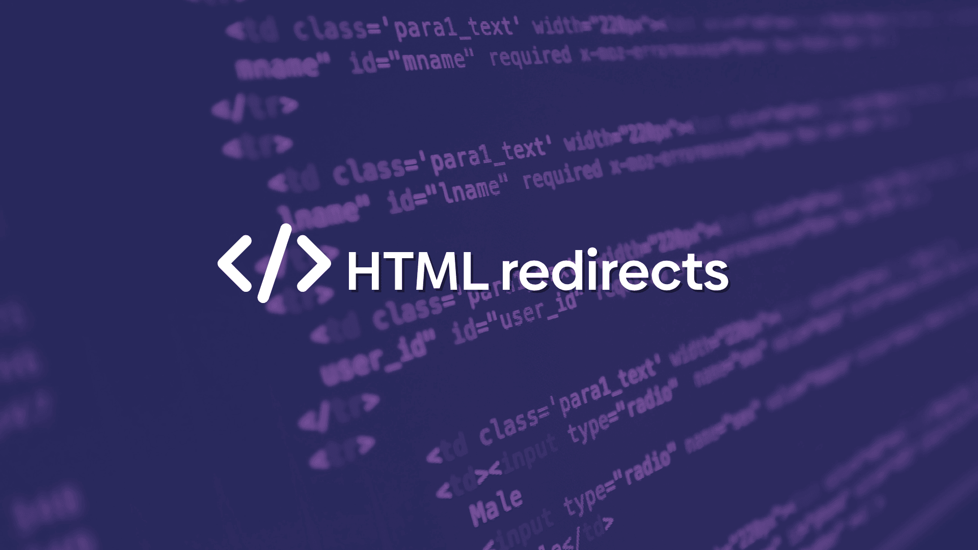 html redirect to another page