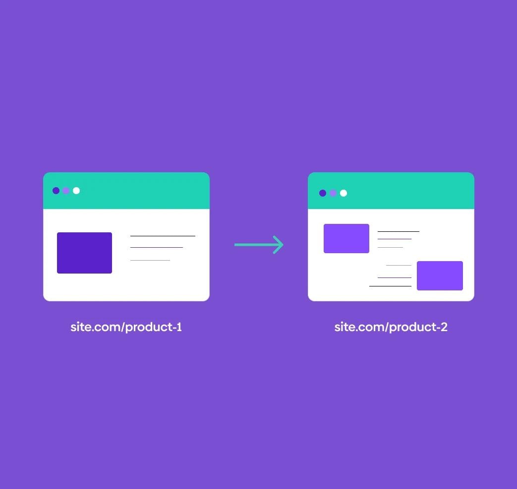 Graphic showing a same domain redirect.