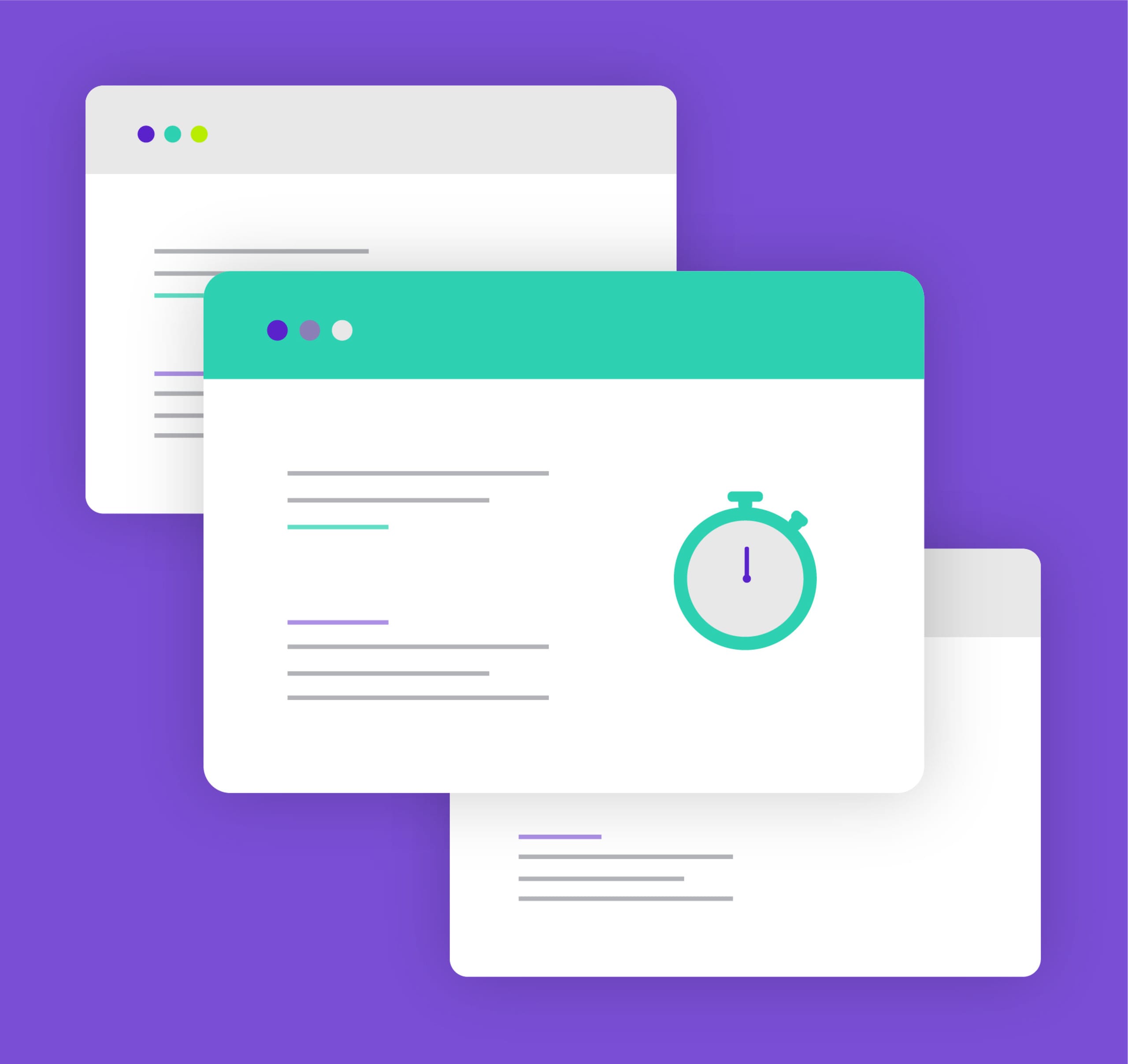 Graphic showing a webpage redirect quickly