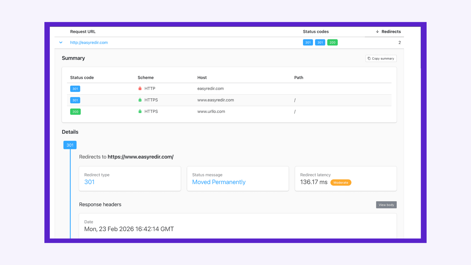 Screenshot of httpstatus.io