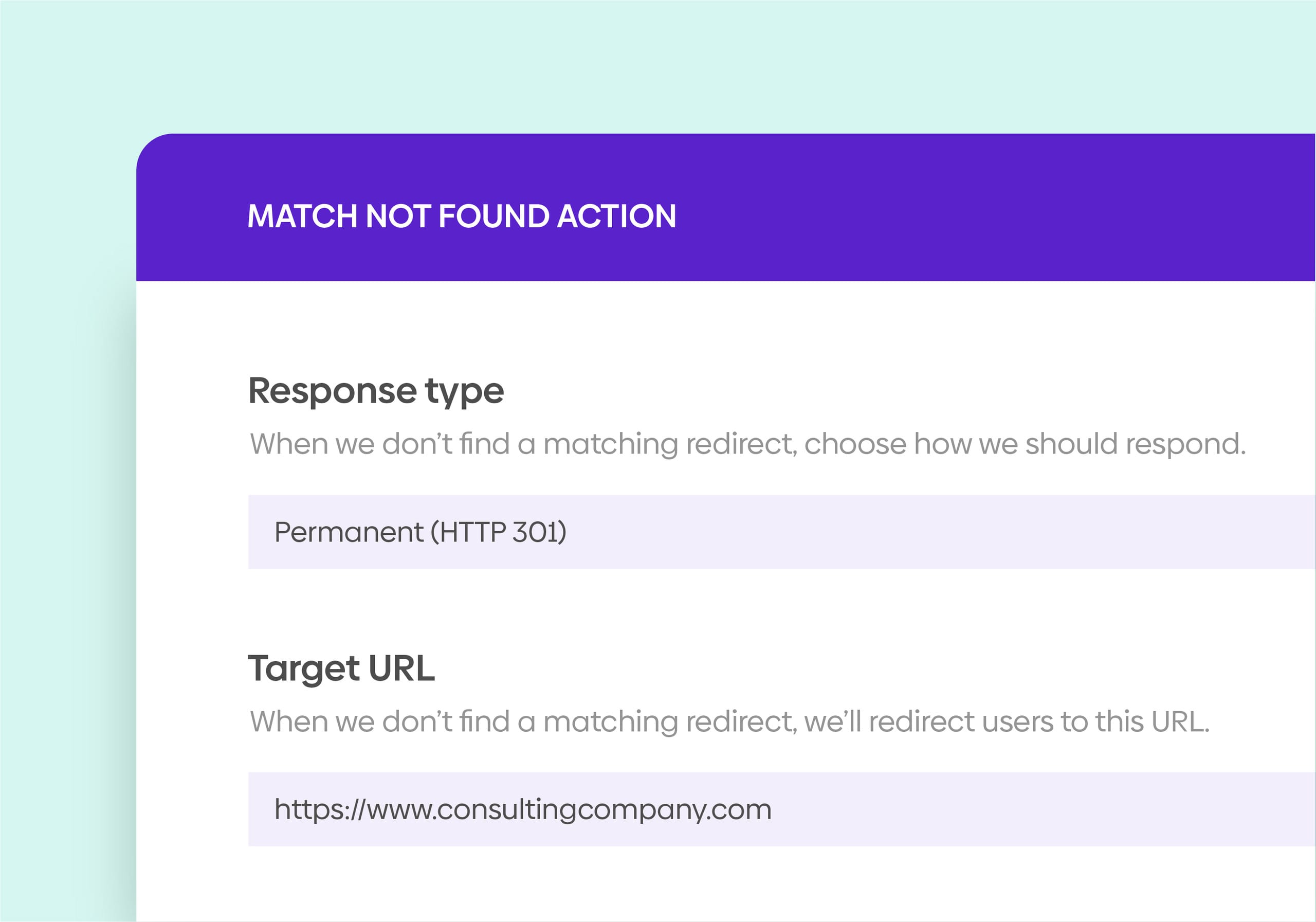 Fallback redirects