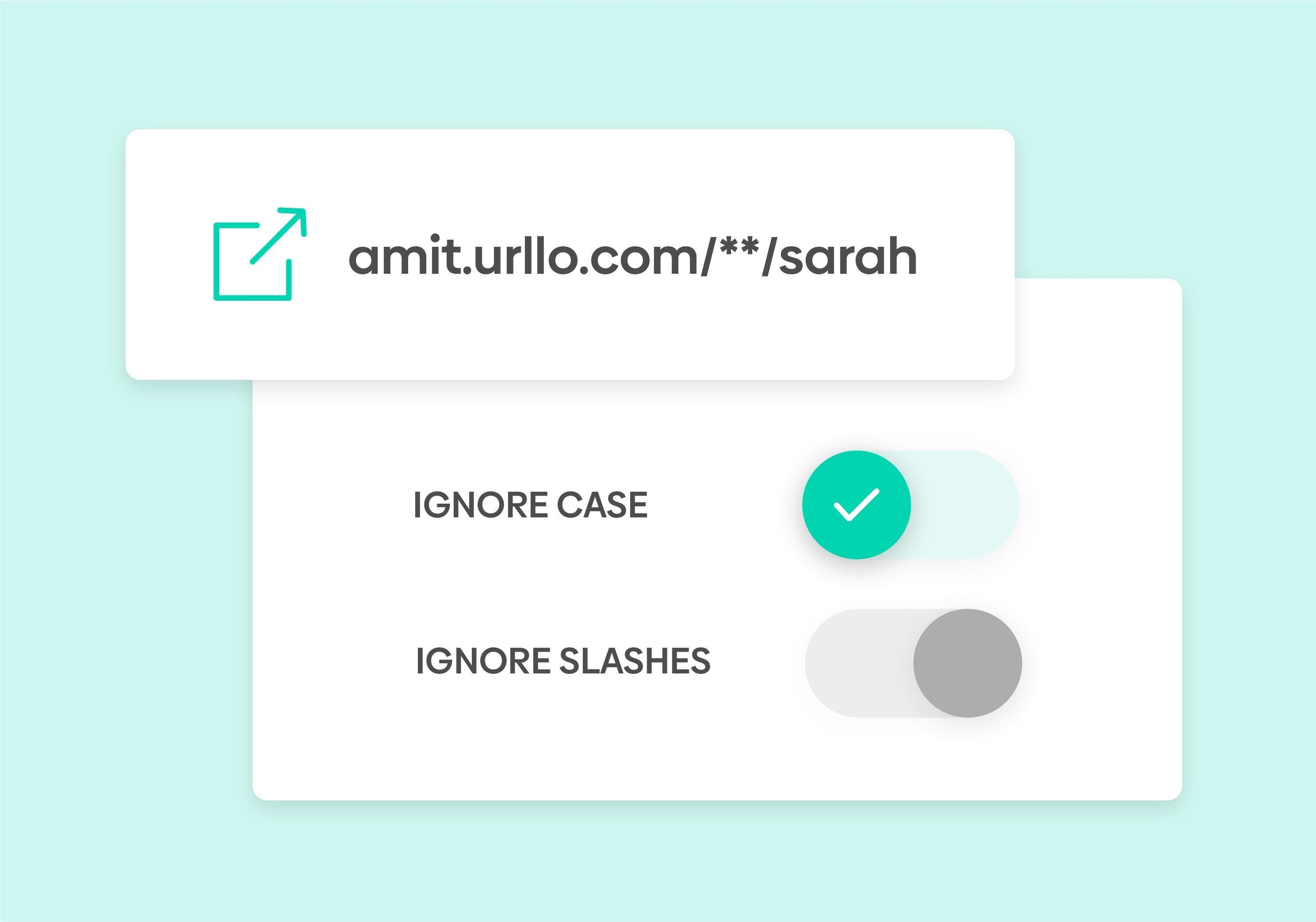 Graphic showing selectable options for redirects