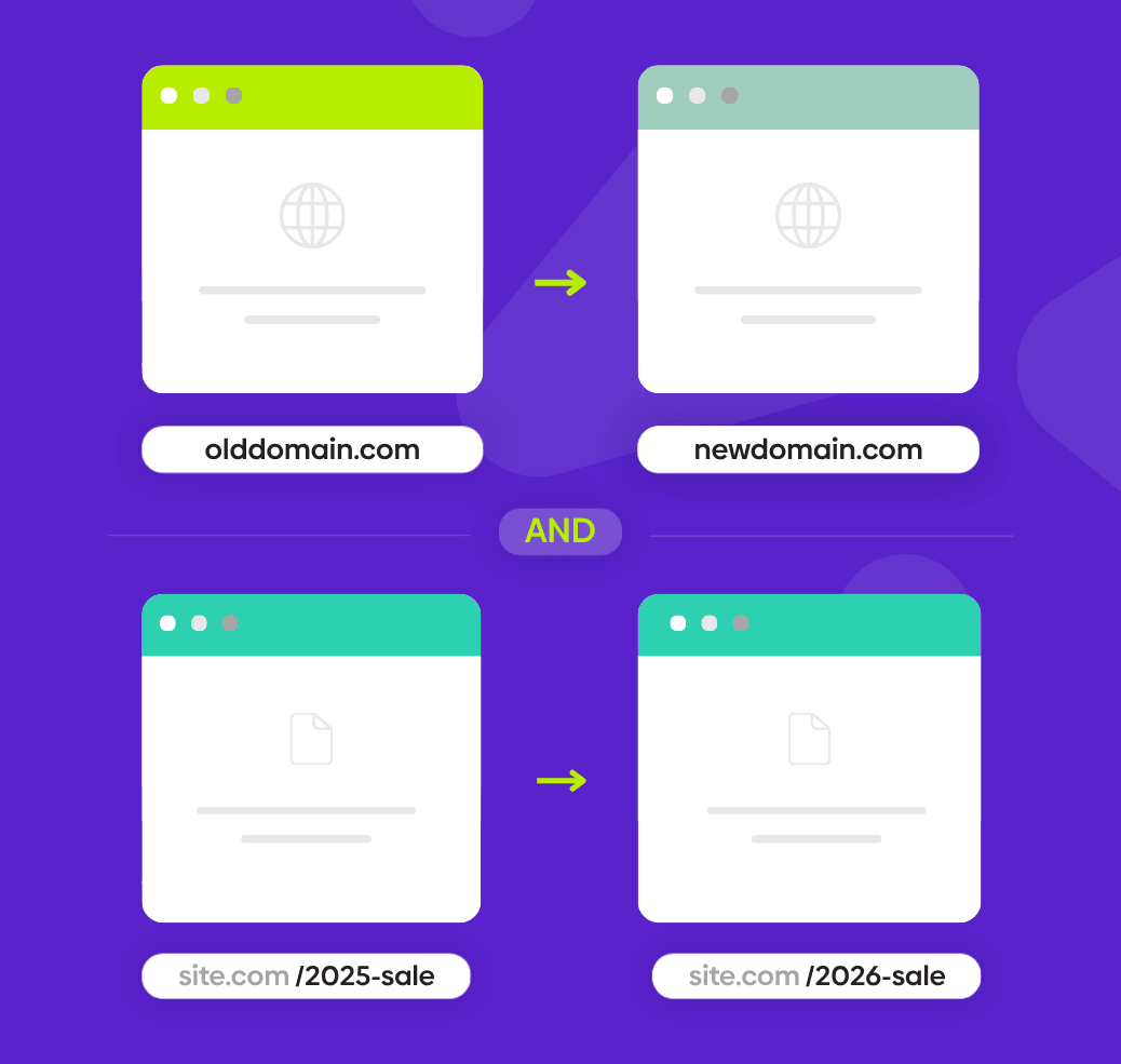 Manage redirects and links for your website