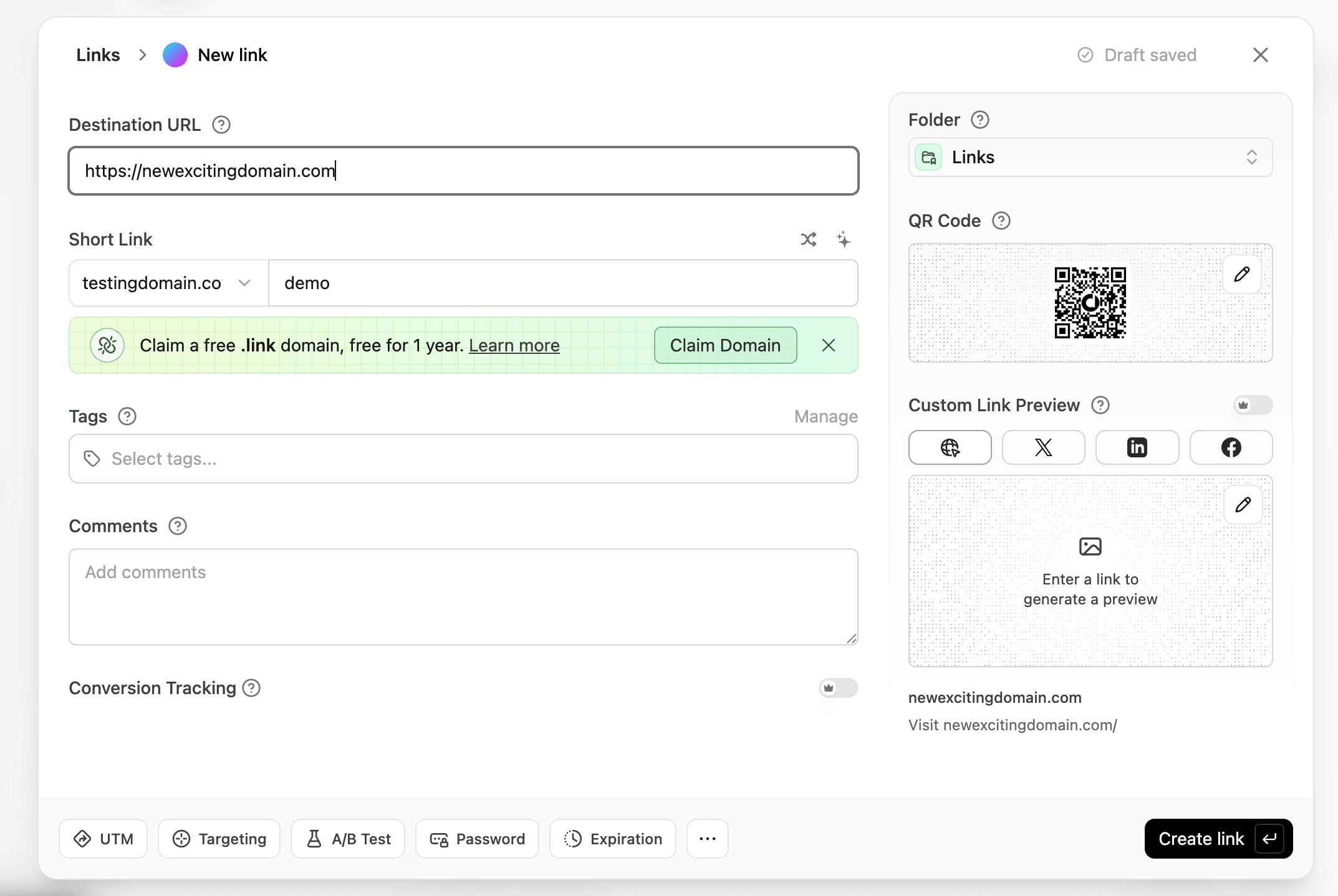 Screenshot from Dub platform.